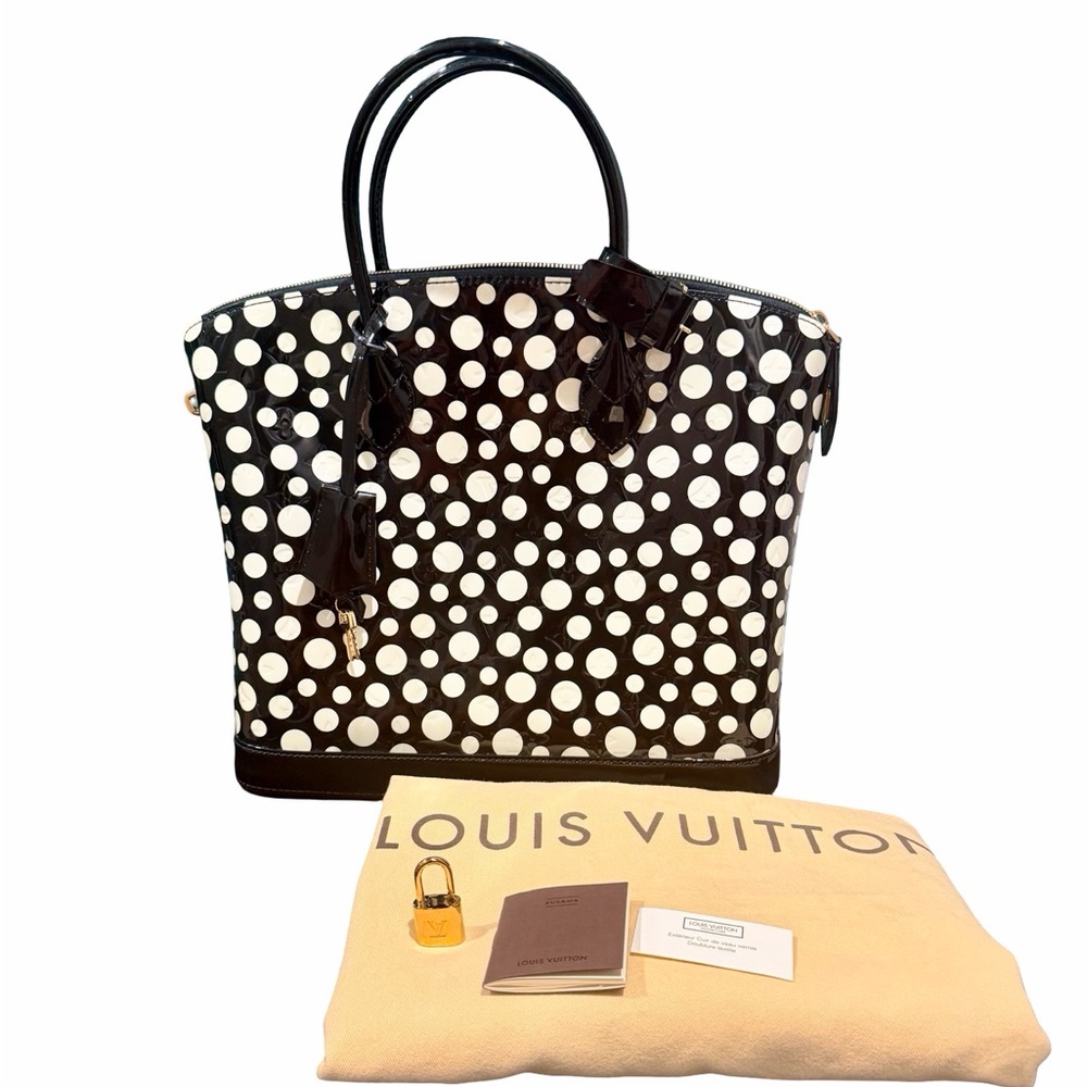 Louis Vuitton Yayoi Kusama Lock It MM Infinity Dots Black and White